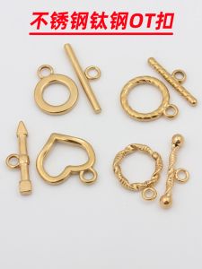 Non-Fading Titanium Steel Stainless Steel OT Buckle Gold Plated Connector Necklace Bracelet Buckle Head DIY Accessories