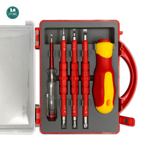 5-in-1 Inflatable Multitool Screwdriver with Pen and Magnetic Electrician Insulated Screwdriver Set