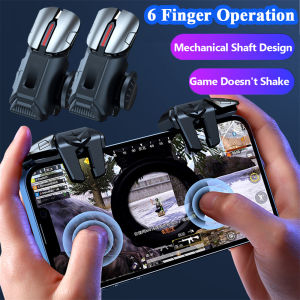 G21 Mobile Phone Game Trigger Gamepad Joystick 6-Finger Aim Shooting L1 R1 Key Button For Phone Android For PUBG Game Controller