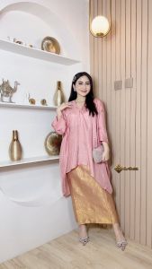 BLOUSE KAFTAN TUNIK VISCOSE ARUNA SATU SET ROK LILIT SONGKET