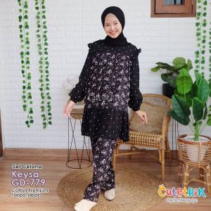 Cutetrik Setelan Celana Tunik Simpel Anak dan Remaja Perempuan