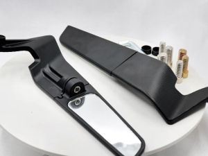 CNC Wind Wing Rotating Side Mirror Universal Reduces Wind Resistance Full Alloy