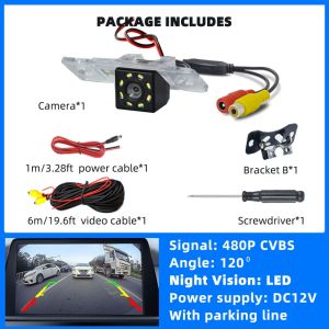 QXNY Rear View Backup Camera Reverse License Plate Light Parking Safety Night Vision for VW Touareg for Skoda for Porsche..