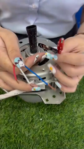 มอเตอร์ปั่นแห้ง รุ่นทั่วไป แกน  3 หู 70 W แกน 10 mm บู๊ท ขดลวดอลูมิเนียม อะไหล่เครื่องซักผ้า