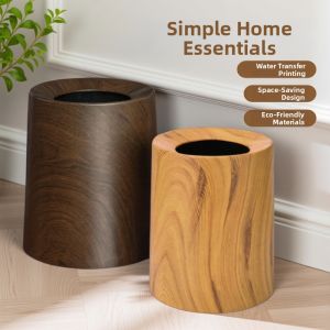 SHIHAOZE | Home Luxurious Two-layer Wood-style Waste Bin