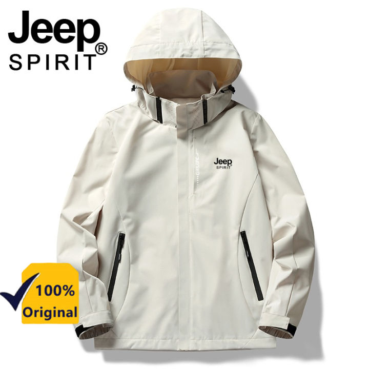 Jeep Spirit Outdoor Windbreaker Clothing Men's Casual Jacket With ...