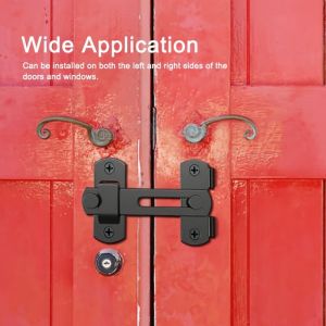 1Set High Quality Stainless Steel Door Latch Anti-theft Door Latch Buckle Wardrobe Barn door Window Hardware Lock Accessories