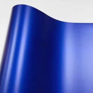 Cuộn Decal Vinyl Phủ Kim Loại Mờ Màu Xanh Dương Cao Cấp Tự Dính Kích Thước 10cm X 152cm Dùng Dán Trang Trí Xe Hơi