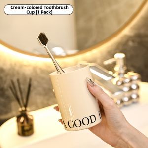 AMU·PIGGY | Cute Cream-colored Set of Toothbrush Holders