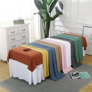 Luxurious Non-Cotton Beauty Bedding Set Four-Piece Spa Massage Coverleather Light Luxury All-Season Single Color Adult Use