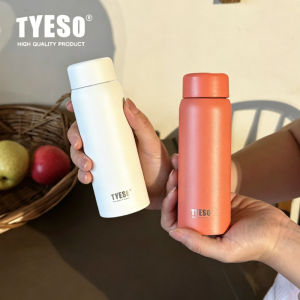 TYESO | TYESO 150/200ml Pocket Insulated Water Bottle 304 Stainless Steel Cute Mini Tumbler Cup Portable Home Office Thermal Coffee Cup