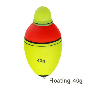 LED Electric Night Fishing Float 2Pcs Smooth Glued Surface 80g 100g Glowing EVA Light for Sea Surf Fishing Green Red Luminous