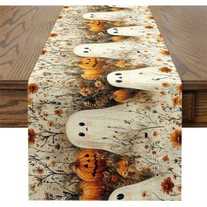 Halloween Table Flag Wear-resistant Anti-pollution Home Holiday Party Long Table Atmosphere Embellishment