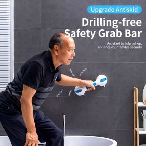 [SG SELLER] SimplyYou.sg PATENTED ANTI-SLIP NO DRILL Handle Bar / Grab Bar For Elderly and Children / Bathroom Safety