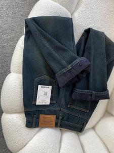 Fleece Lined High Waist Skinny Jeans Womens Wide Leg Pants Autumn Winter New Style Warm Straight Cut Long Trousers