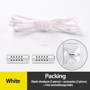 21 Color Elastic Shoelaces Aroma Deodorant No Tie Shoe Laces  Round Metal Lock Lazy Shoes Lace For Sneakers Children Adult