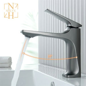 Brass Core Modern Bathroom Sink Faucet Single Handle Deck Mounted Wash Basin Water Tap Hot And Cold Mixer
