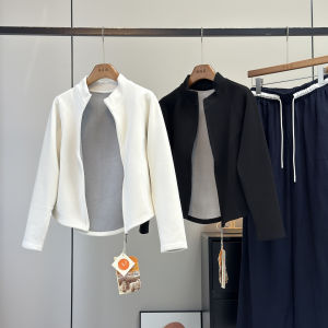 LUseries Double-sided Polar Fleece Graphene Heating Skin-friendly Slim Fit Short Cardigan Womens Fashion Autumn Zipper Closure Coat