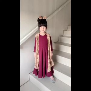 Gamis Humaira | Baju Brokat Couple Anak Perempuan & Dewasa Premium | Seragam Lebaran Brukat Terbaru