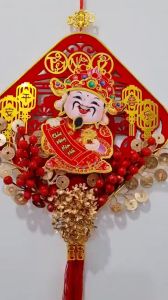 [ TẾT 2025 ] thần tài lắc đầu hình thoi gọi tài lộc trang trí tết - thần tài treo cửa 2025