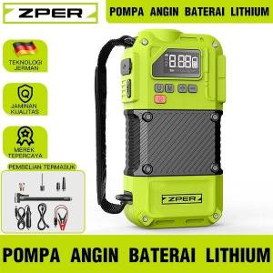 ZPER Pompa Ban Mobil Elektrik Portable Pompa Angin Ban Motor Jumper Aki Mobil Charger Aki
