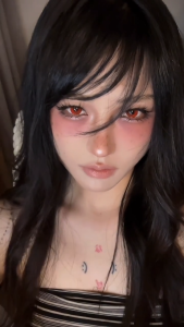 Eyeshare Cosplay Contact Lens Bigeyes 14.5mm 2pcs LEO Red Afforbale Contact Lenses With Case