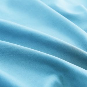 Us King Size Sheet Set 100% Cotton Flat Sheet+Deep Pocket Fitted Sheet+Pillowcase Home Hotel Lake Blue Color Bedding All Season