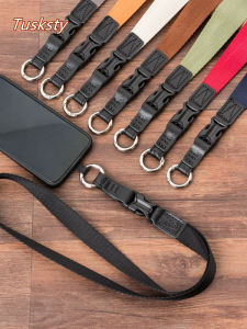 สายรัดโทรศัพท์แบบพกพาแบบอเนกประสงค์สำหรับผู้ชายและผู้หญิง Tusksty Original Pure Color Detachable Multi-Purpose Phone Case Key Neck Strap