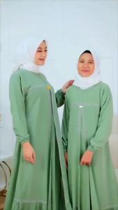 Gamis Anak Perempuan Fateena Dress Ceruty Swarovsky 2024 baju muslim anak tanggung usia 6-14 Tahun