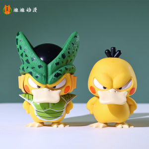 Adorable Q Version Duck Cosplay Car Ornaments Detachable Collectible Toys Super Cute Desktop Gifts from Pokemon Series
