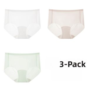 miiow | Ice Silk Womens Underwear Triangle Thin Model Breathable Quick Dry Seamless Summer New Arrival MiiOW Cat Person Briefs