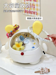 Childrens Hair Accessories Storage Box Bathroom Necklace Bracelet Organizer Plastic Cute Style No Lock Family Storage Tool