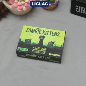 Bài Mèo Nổ Zombie Việt Hóa giấy dày chống nước Trò chơi giải trí Exploding Kitten Zombie có hướng dẫn Tiêng Việt