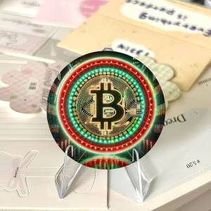 Mesuca | Crypto B-bitcoin Logo Badges Round Exquisite Badge Brooches Creative Pins For Clothes Hat Backpack Gift Accessories
