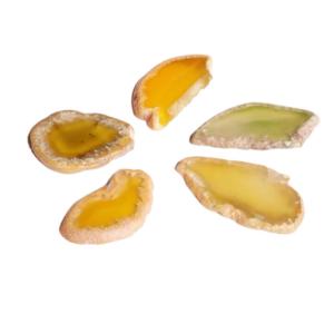 8Pcs Natural Agate Geode Polished Irregular Crystal Slice Brazil Healing Reiki Stone Quartz Pendant Mineral Home Decor 3-5cm