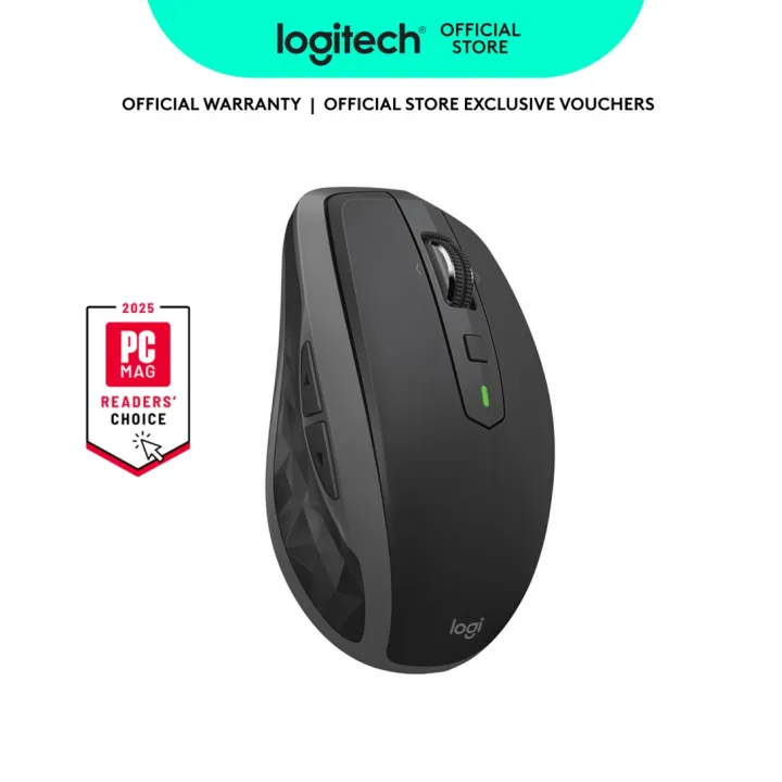 Logitech MX Anywhere 2S Wireless Mouse, Multi-Device, Bluetooth, 200 to 4000 DPI Any Surface Laser Tracking, 7-Buttons, laptop/ PC/ Mac/ iPad OS