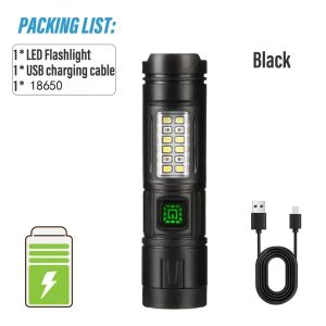 ESMARTER | High Power Rechargeable LED Flashlight Strong Torch with Battery for Fishing Hunting Camping Lantern