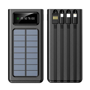 LX MALL solar powerbank 50000mah original fast charging 3-in-1 built in cable  power bank