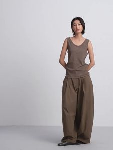 Cotton Leisure Loose Tapered Pants