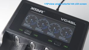 XTAR VC4SL เครื่องชาร์จแบตเตอรี่อัจฉริยะ 4 ช่อง หน้าจอ LCD แบบ Type-C (เฉพาะเครื่อง)
