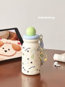 Cốc Giữ Nhiệt Hình Mèo Dễ Thương Cho Nữ Cốc Nước Có Ống Hút 316 Thép Không Gỉ Cốc Nước Đi Học Cốc Nước Giữ Nhiệt