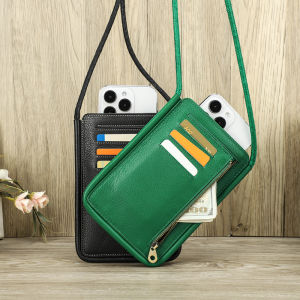 Contacts da thật hai dây mini Túi đựng điện thoại cho nhỏ cho nữ Túi Đeo Vai Ví đựng thẻ tiền giấy quà tặng cho phụ nữ có túi túi ví