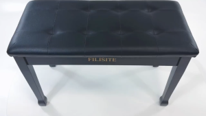 Bansid Piano Bench PU Leather Padded Cushion with Music Book Storage Compartment Keyboard Seat