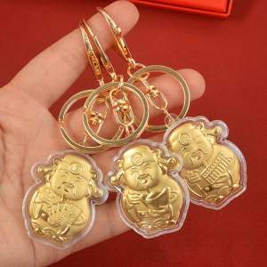 พวงกุญแจรถยนต์ จี้รูปเทพ เจ้าสีทอง ขนาดเล็ก เหมาะกับของขวัญ สําหรับห้อยกระเป๋า ห้อยโทรศัพท์ 2024