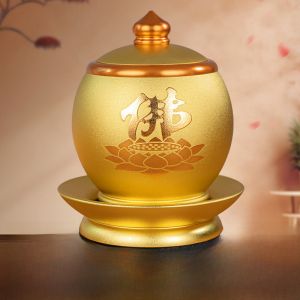 Buddha Front Copper Water Cup Home Buddha Hall Holy Water Cup Avalokiteshvara Bodhisattva Offering Cup Large Compassion Mantra
