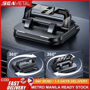 SEAMETAL Non-slip Car Phone Holder Number Plate Dashboard 360 Rotation Navigation Bracket