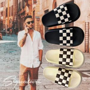 [ READY STOCK ] NEW Men Women Casual Slipper Comfort checker footwear couple size Selipar Kasut Pasangan Baru 情侣格子凉拖