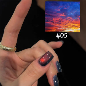 Sơn Móng Tay Gel Mắt Mèo Màu Vàng Hồng Pha Lê Từ Tính Siêu Mịn 1-10 Chiếc Làm Trắng Mùa Thu Đông Phổ Biến