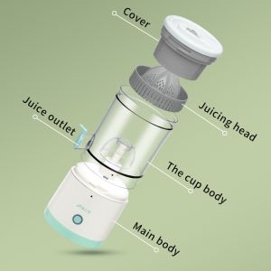 Citrus Juicer With USB Charging Design One key to start juicing 360 - Degree three dimensional juice extraction