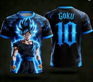 Dragon Ball | 2026 Dragon Ball Genuine Licensed 3D Print AI Goku No.10 Jersey Adult Kid S-6XL 90cm-160cm Trendy Sports Tees